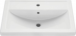 ASB-Woodline Мебель для ванной Венеция 70 подвесная белая патина серебро – фотография-18